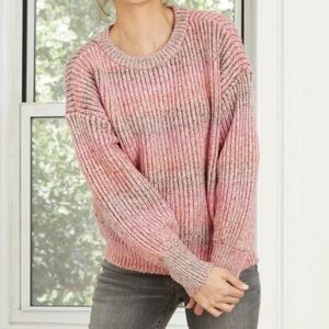 Universal Threads Women’s Space Dye Oversized Cropped Sweater | Size M